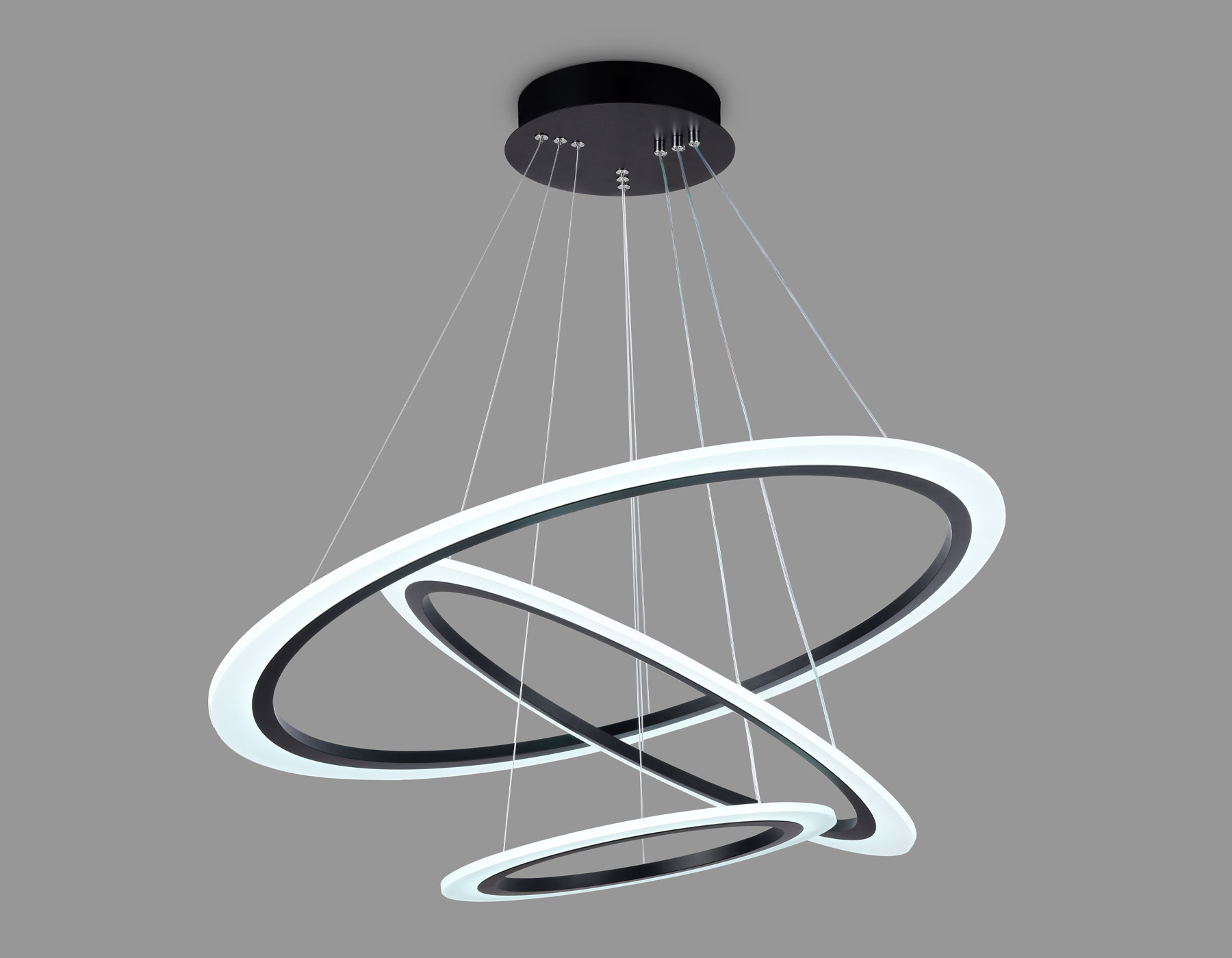 Управляемый светодиодный светильник FA4361/3 BK черный 145W 3000K/4200K/6400K D770*800 (ПДУ РАДИО 2.4G) Ambrella Light 9