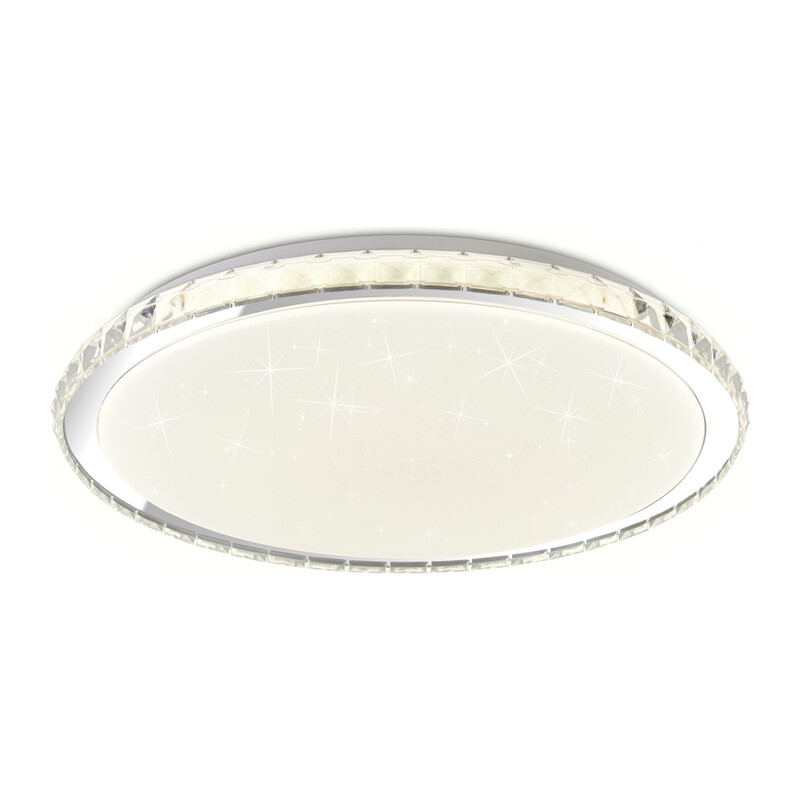 Светодиодный светильник c подсветкой RGB FF501 CH хром 60W 3000-6400K D400*70 (ПДУ ИК) Ambrella Light 10