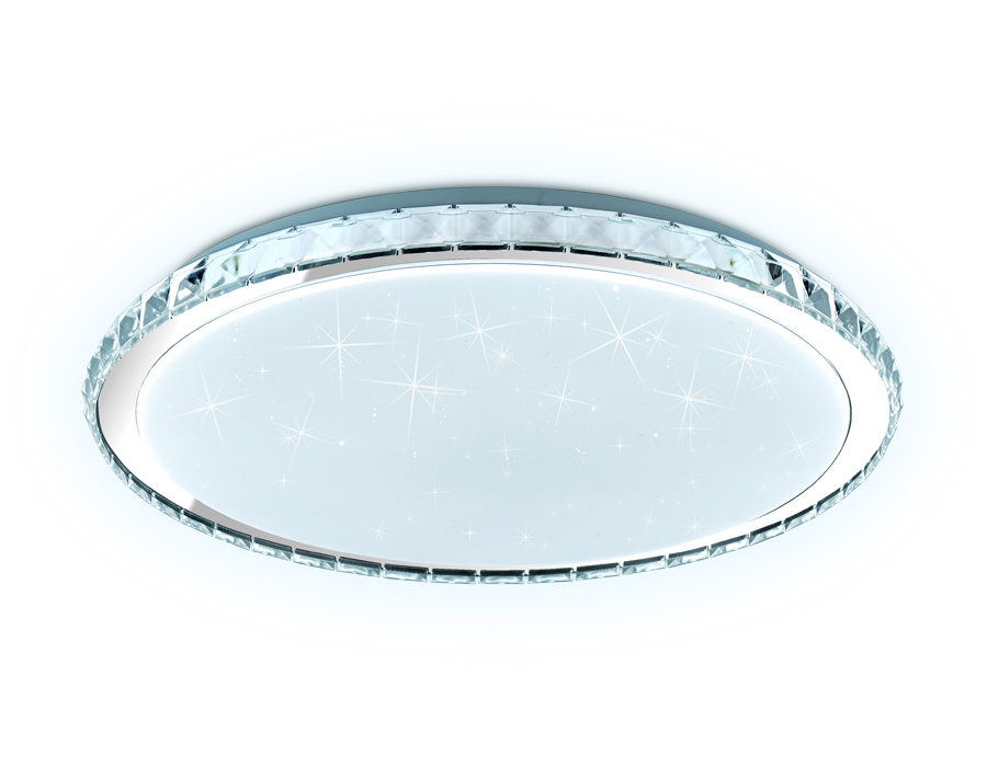 Светодиодный светильник c подсветкой RGB FF501 CH хром 60W 3000-6400K D400*70 (ПДУ ИК) Ambrella Light 14