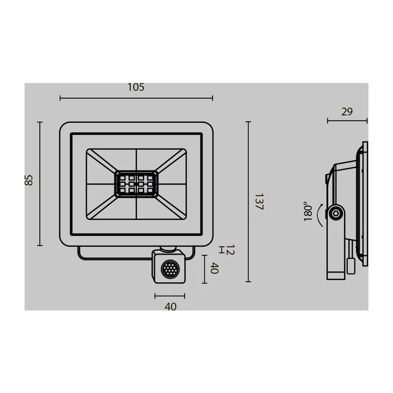 Прожектор Поток / Flood 4000К 10Вт IP 65 Maytoni FL001-L10B4KSR 8