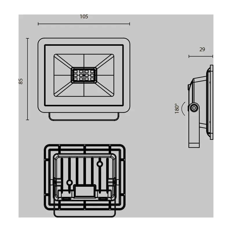 Прожектор Поток / Flood 6500К 10Вт IP 65 Maytoni FL001-L10B6K 8