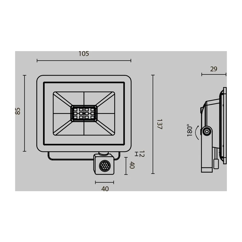 Прожектор Поток / Flood 6500К 10Вт IP 65 Maytoni FL001-L10B6KSR 8