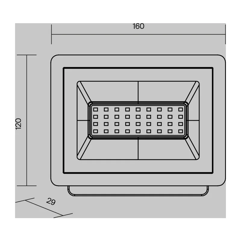 Прожектор Поток / Flood 4000К 30Вт IP 65 Maytoni FL001-L30B4K 8