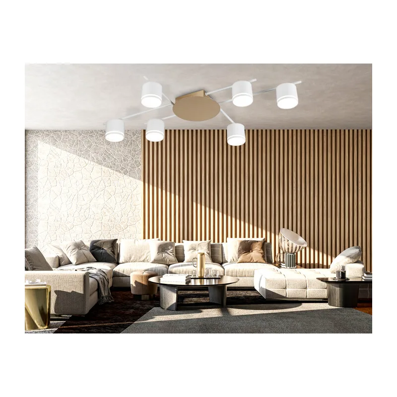 Потолочный светильник GX53*6 FL51755/6 WH/GD белый/золото GX53/6 max 12W 870*570*110 Ambrella Light 5