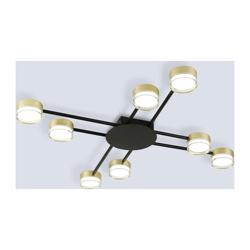 Потолочный светильник GX53*8 FL71507/8 BK/GD черный/золото GX53/8 830*830*62 Ambrella Light 3