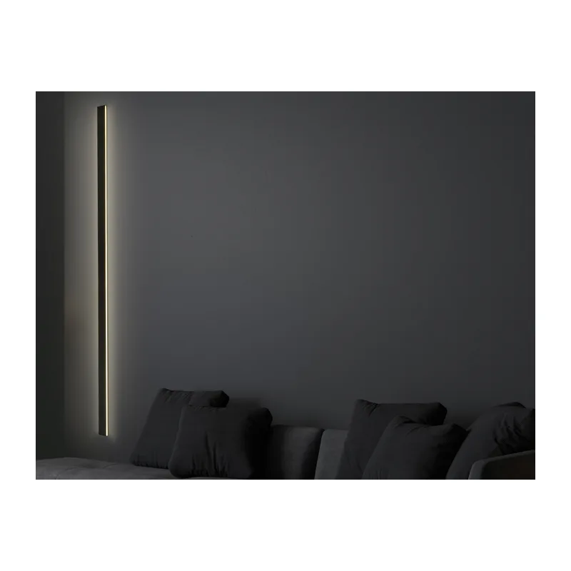 Настенный светодиодный светильник 2700K 44Вт FL76166 BK черный 44Вт 2700K 1600*48*17 Ambrella Light 5
