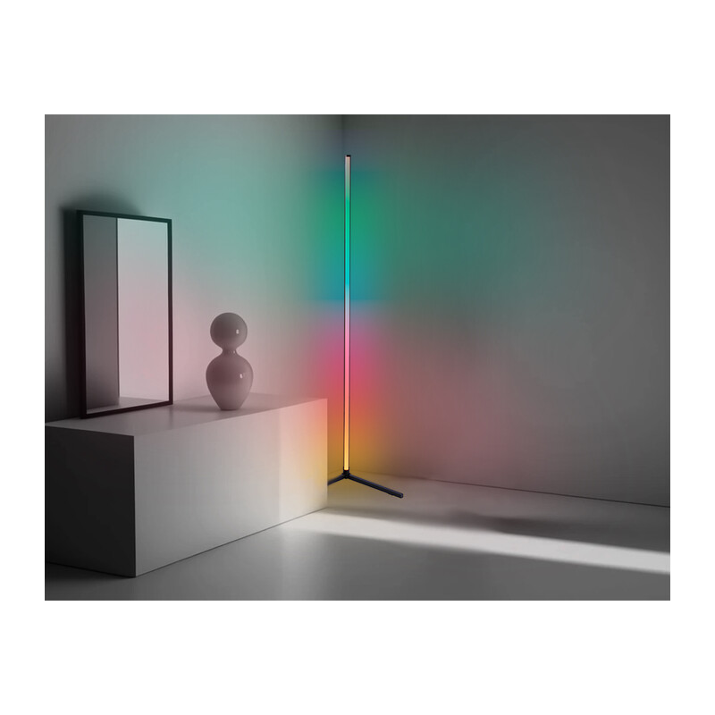 Светильник светодиодный напольный RGB с пультом FL8022 BK черный LED 15W RGB D32*1250 (ПДУ РАДИО 2.4G) Ambrella Light 15