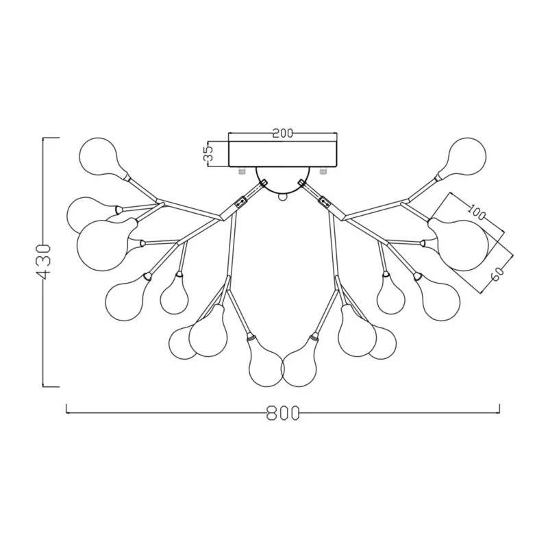 Люстра FR5068CL-27B Иоланда G4x27 Freya