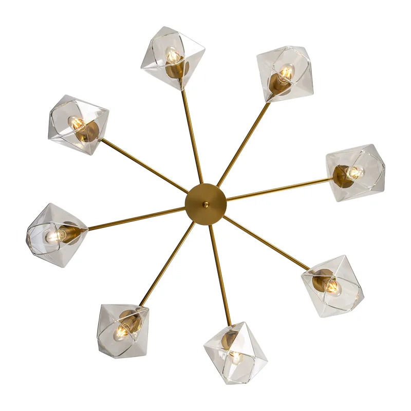 Люстра FR5177PL-08BS Измерение / Dimension E14x8 Freya 10