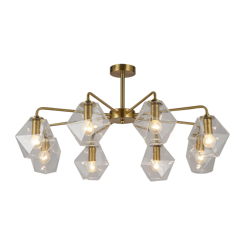 Люстра FR5177PL-08BS Измерение / Dimension E14x8 Freya 11
