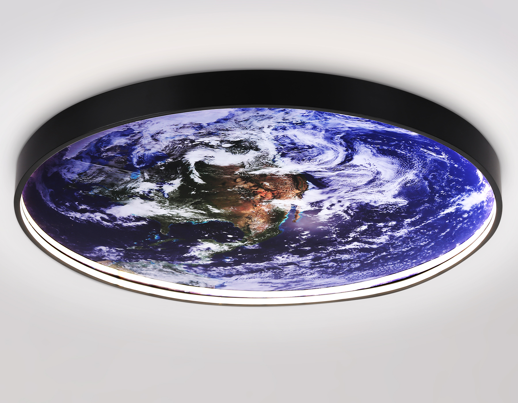 Настенно-потолочный светодиодный светильник FW11136 BK черный 50W LED 3000-6400K D800*38 Ambrella Light 20