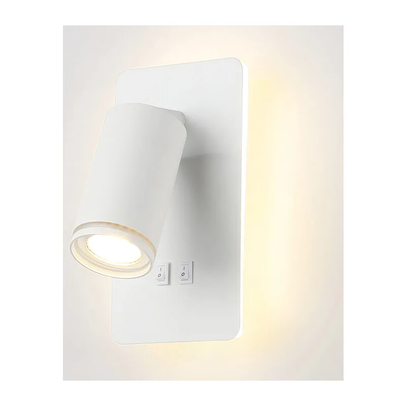 Настенный светильник с выключателем FW2465 WH белый GU10 max 12W+LED 4200K 9W 185*105*150 Ambrella Light 8