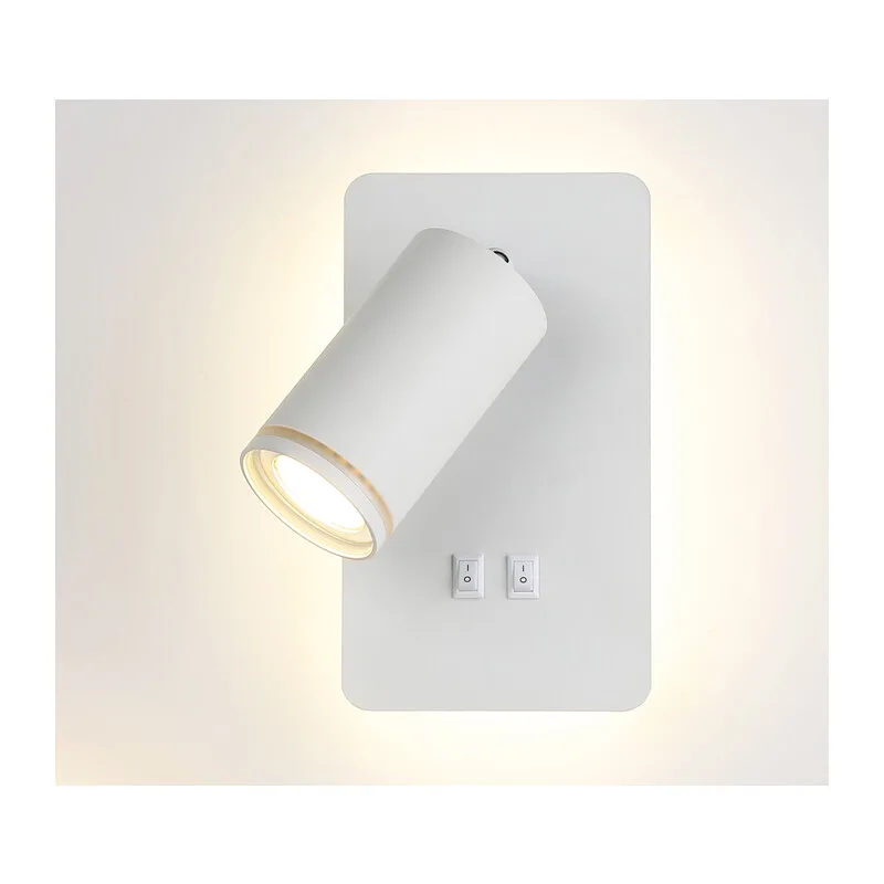 Настенный светильник с выключателем FW2465 WH белый GU10 max 12W+LED 4200K 9W 185*105*150 Ambrella Light 10