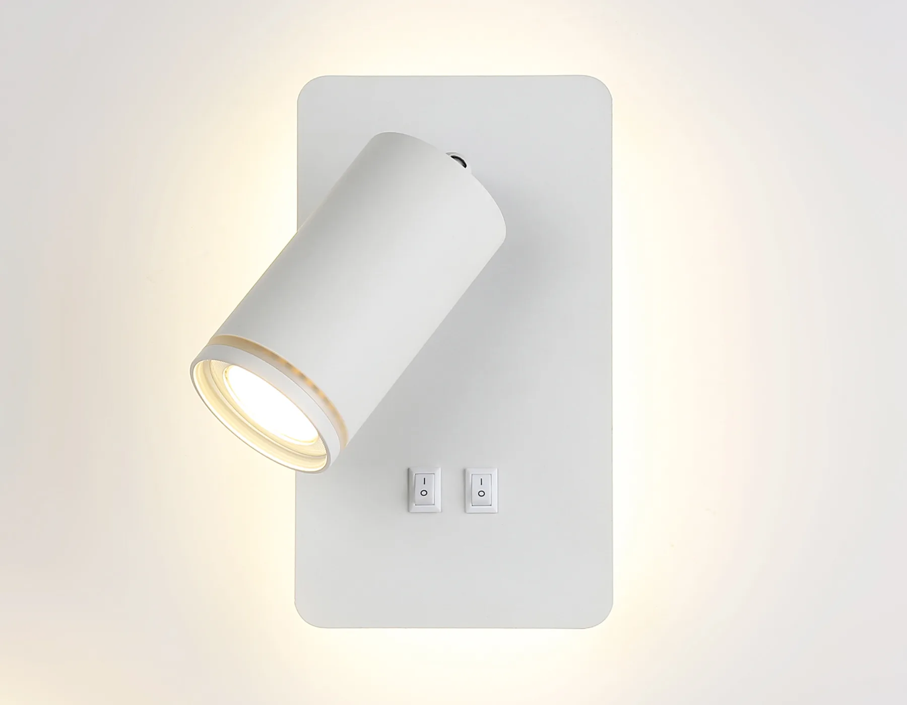 Настенный светильник с выключателем FW2465 WH белый GU10 max 12W+LED 4200K 9W 185*105*150 Ambrella Light 6