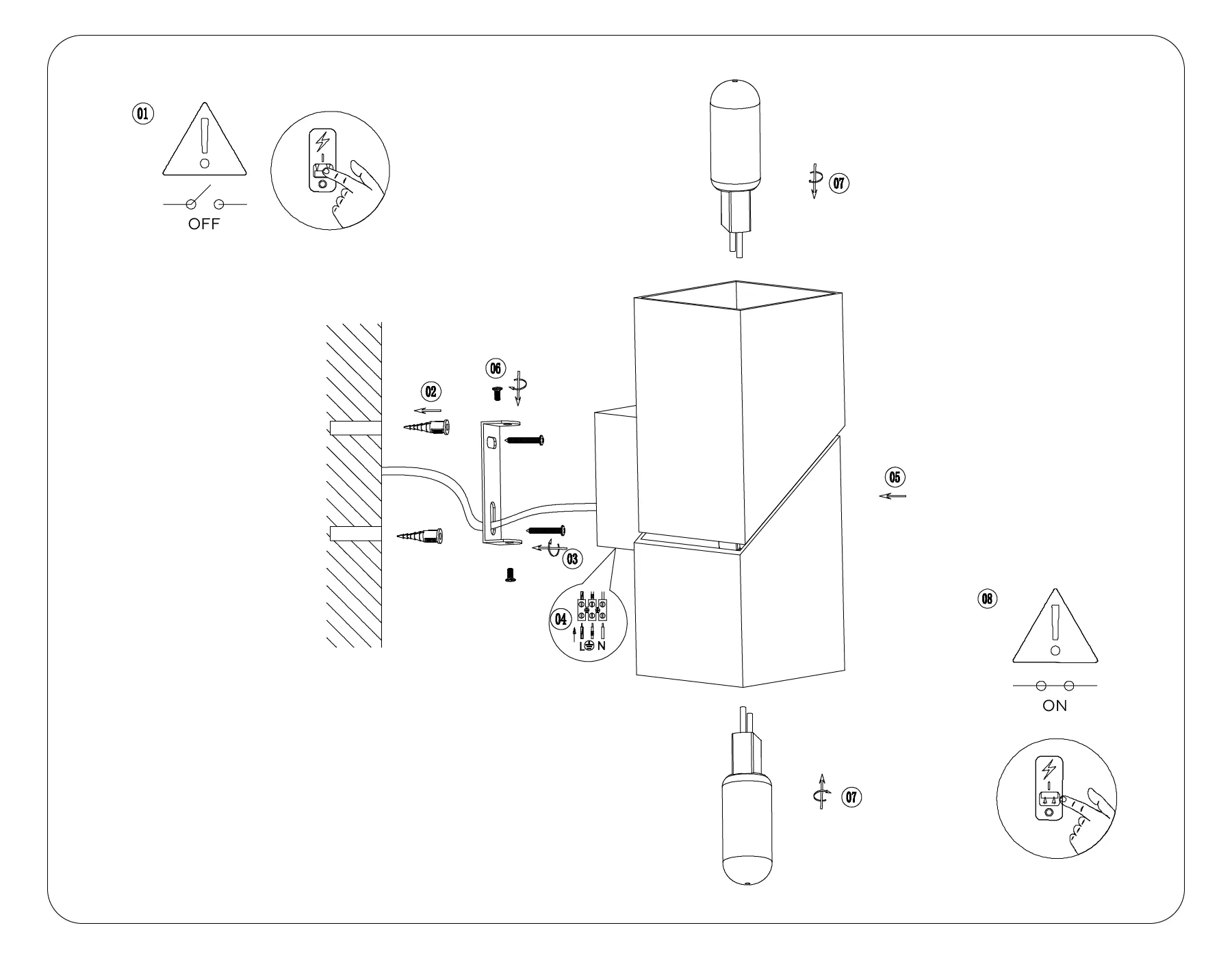 Настенный светильник G9*2 FW2474 WH белый G9 max 40W 155*60*90 Ambrella Light 10