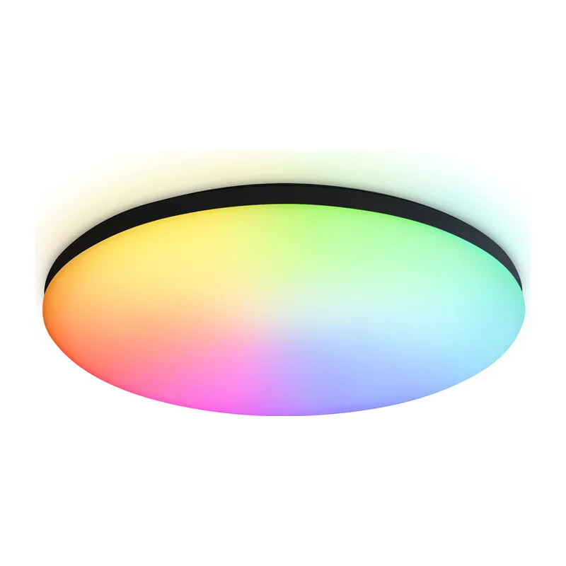 Умный светодиодный светильник с пультом 3000K-6500K+RGB 20Вт IP54 (Tuya,Smart Home,Яндекс Алиса) FZ2004 BK черный IP54 20W 3000K-6500K+RGB Wi-Fi Алиса/Tuya/Smart Home/Alexa D300*55 (ПДУ ИК) Ambrella Light 9