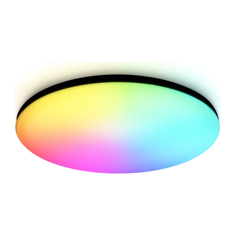 Умный светодиодный светильник с пультом 3000K-6500K+RGB 25Вт IP54 (Tuya,Smart Home,Яндекс Алиса) FZ2005 BK черный IP54 25W 3000K-6500K+RGB Wi-Fi Алиса/Tuya/Smart Home/Alexa D370*55 (ПДУ ИК) Ambrella Light 9