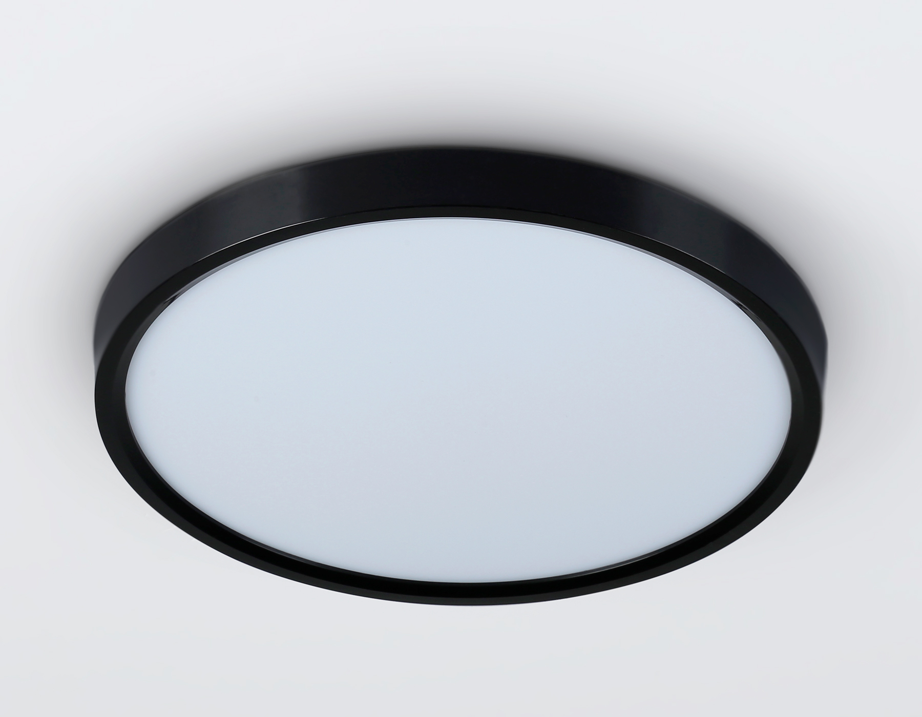 Потолочный светодиодный светильник с подсветкой FZ3050 BK черный IP44 24W+10W 6400+6400К D300*40 (Без ПДУ) Ambrella Light 14