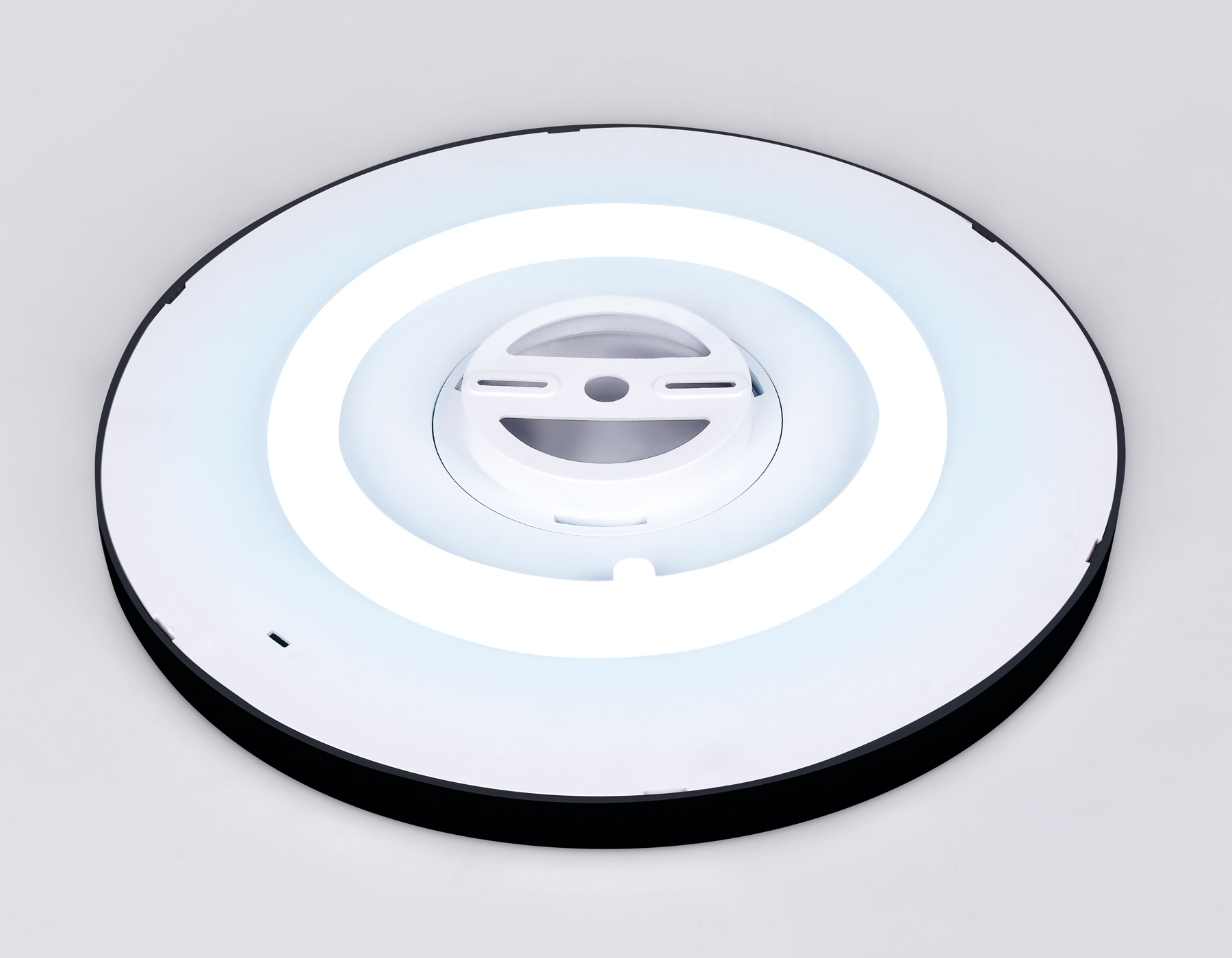 Потолочный светодиодный светильник с подсветкой FZ3050 BK черный IP44 24W+10W 6400+6400К D300*40 (Без ПДУ) Ambrella Light 15