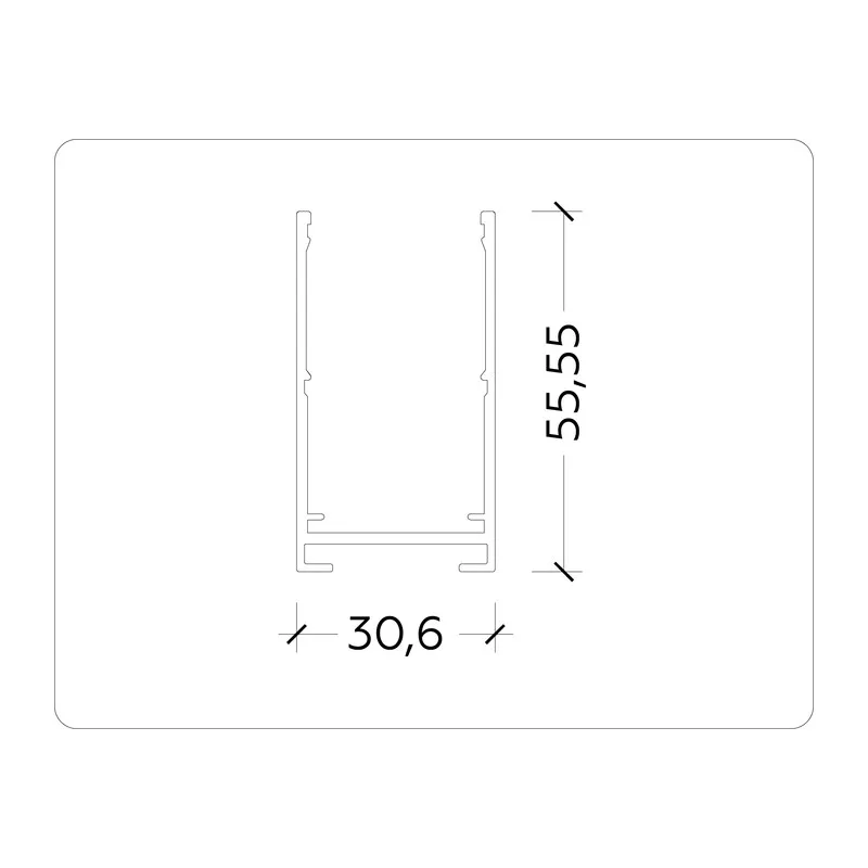 Шинопровод накладной-подвесной Magnetic 25 220В черный 3м GL1006 BK черный IP20 220V 3000*30.6*56 Ambrella Light 12