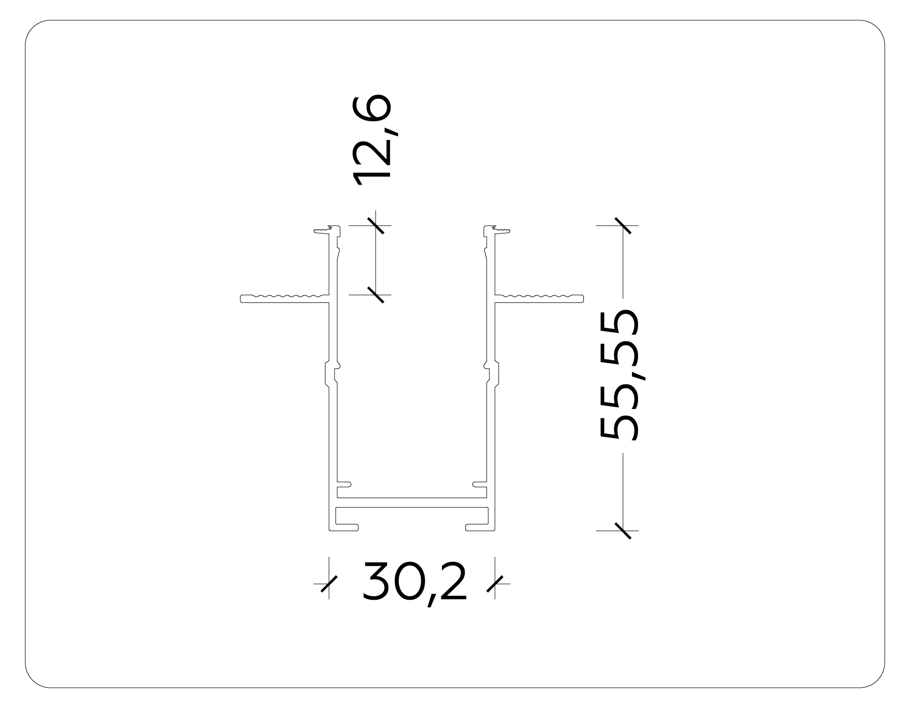 Шинопровод встраиваемый под ГКЛ 12,6мм Magnetic 25мм 220V GL1010 BK черный IP20 220V 2000*62.5*56 Ambrella Light 16