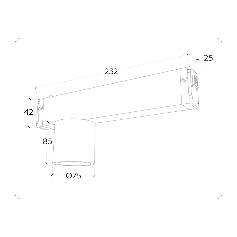 Трековый акцентный светильник с памятью Switch-3CCT 3000K-6000K 7Вт 24° GL1241 WH белый IP20 7W 3000K-6400K 220V 24° D75*85 (Без ПДУ) Ambrella Light 3