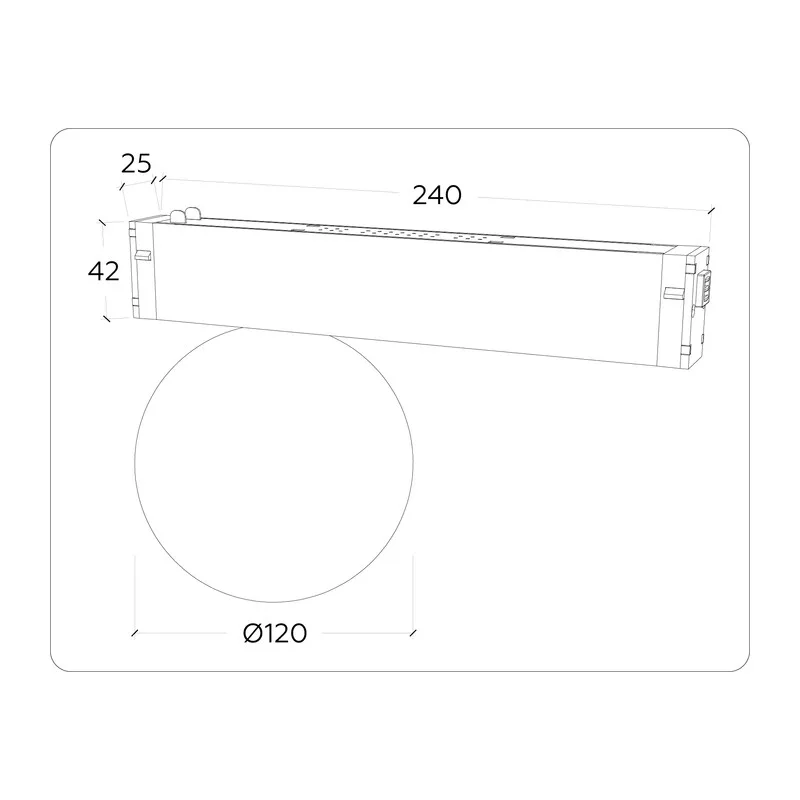 Трековый линейный светильник с памятью Switch-3CCT 3000K-6000K 10Вт 120° GL1371 BK черный IP20 10W 3000K-6400K 220V 120° D120/232*120*167 (Без ПДУ) Ambrella Light 9