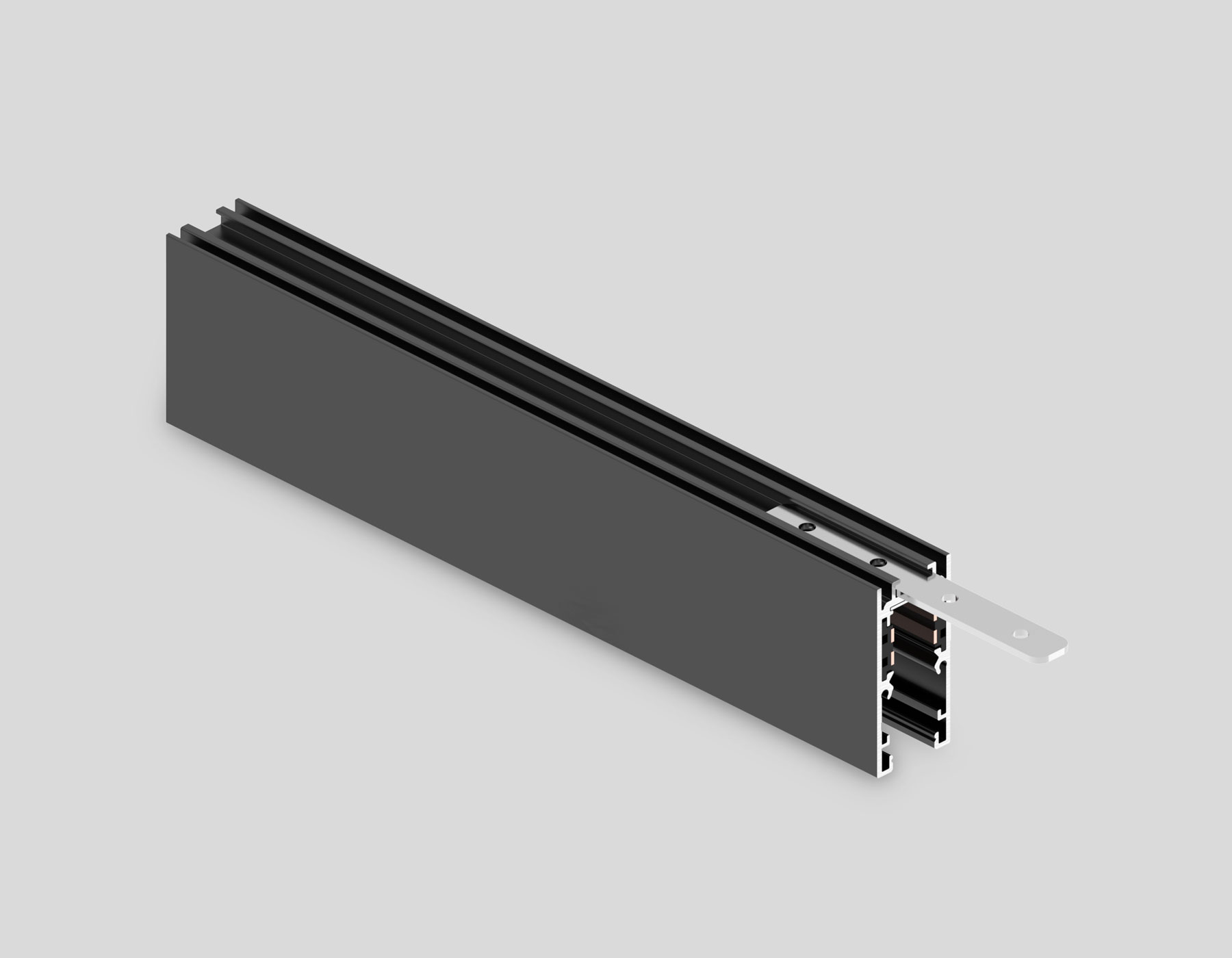 Шинопровод 2м накладной/подвесной Magnetic standard 48V 10mm GL1915 BK черный IP20 48V 2000*21*43 Ambrella Light 12