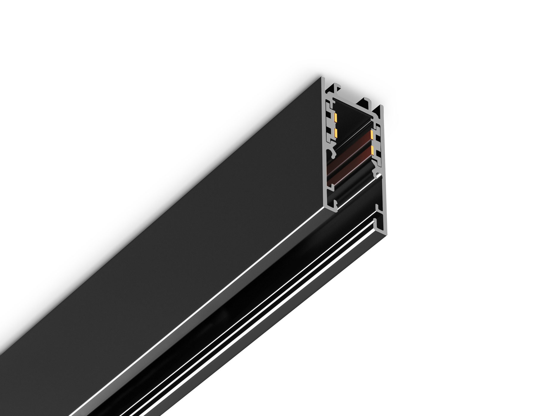 Шинопровод 2м накладной/подвесной Magnetic standard 48V 10mm GL1915 BK черный IP20 48V 2000*21*43 Ambrella Light 9