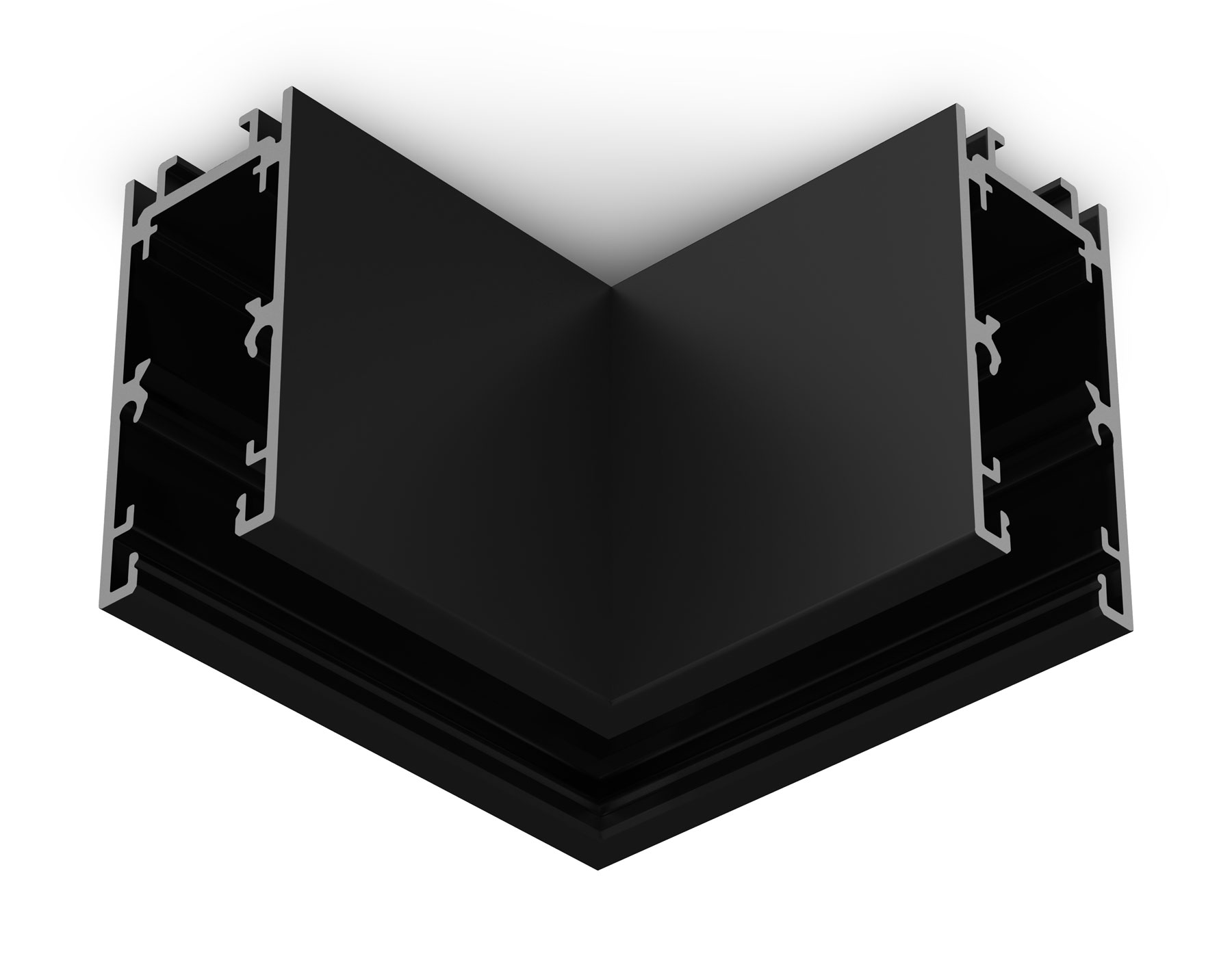 Коннектор угловой 90° для накладного шинопровода Magnetic standard 48V 10mm GL1961 BK черный 80*80 Ambrella Light 7