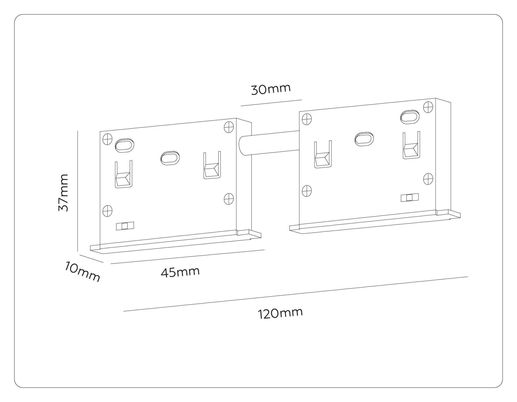Коннектор питания прямой для шинопровода Magnetic standard 48V 10mm GL2030 BK черный IP20 48V 120*10*37 Ambrella Light 6