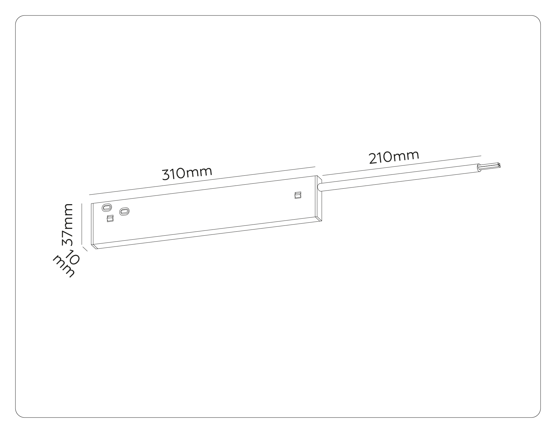 Блок питания внутренний Magnetic standard 48V 10mm 100W GL2061 BK черный IP20 100W 48V 200*10*37 Ambrella Light 6