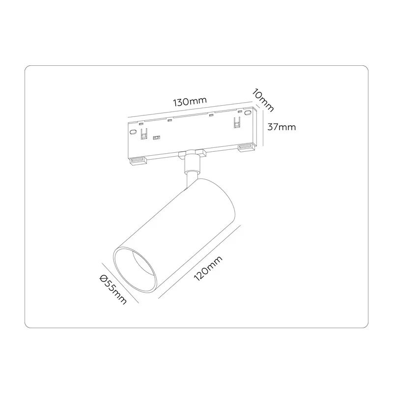 Трековый акцентный светильник DIP-3CCT 3000K-6000K 18Вт 24° GL2310 BK черный IP20 18W 3CCT 3000/4200/6400K 48V D55*120 Ambrella Light 11