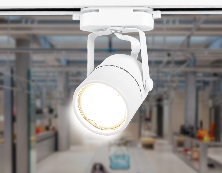 Трековый однофазный светильник со сменной лампой GL5101 WH белый GU10 max 12W Ambrella Light 9