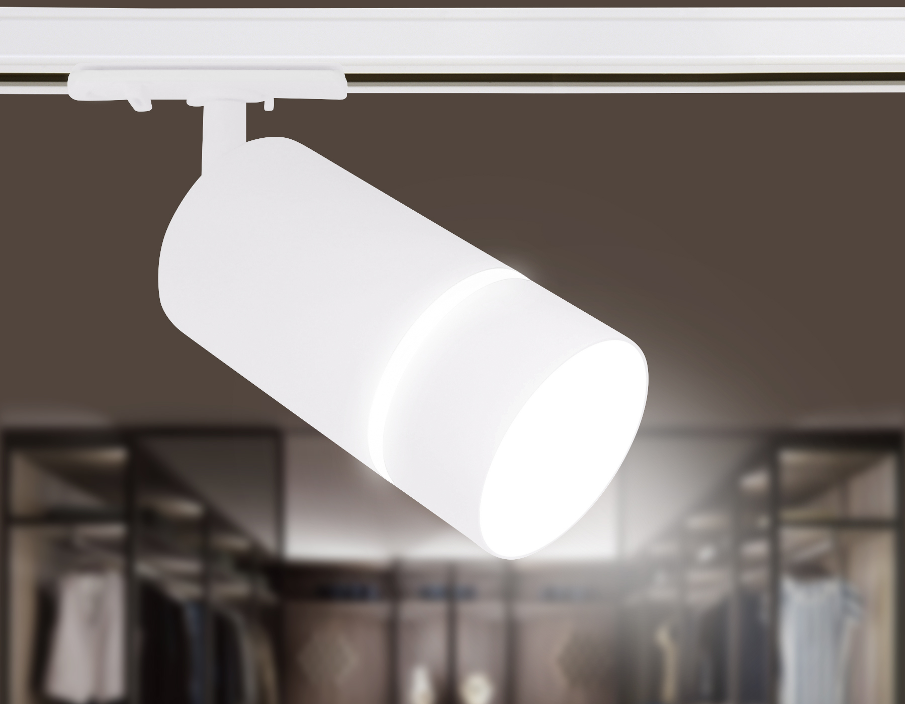 Трековый однофазный светильник GU10 GL5212 SWH белый песок GU10 max 12W Ambrella Light 10