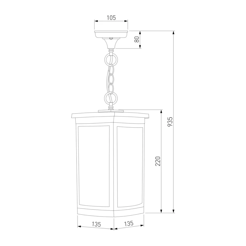 Подвесной уличный светильник Lame H кофе IP33 GL 1006H Elektrostandard 4