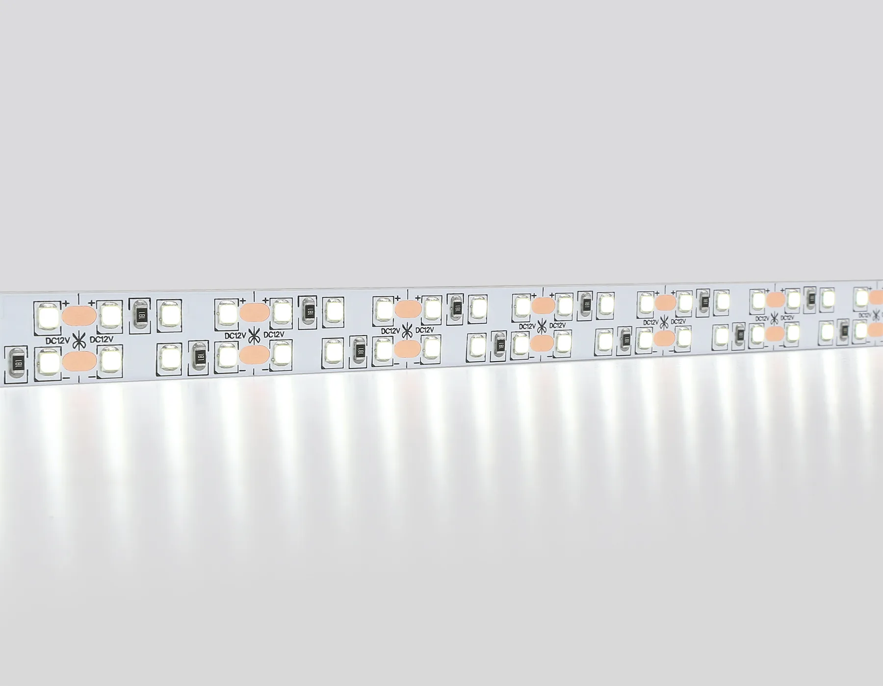 Светодиодная лента двухрядная 12В 2835 240Led 19.2Вт/м 6500K IP20 5м GS1603 2835 240Led/ 19.2W m/ 12V IP20 6500K/ 5000*14*1.2mm (2 конт.) Ambrella Light 11