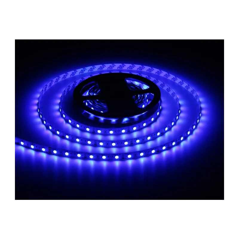 Светодиодная лента 12В 5050 60Led 14.4Вт/м Цветная RGB IP20 5м GS2202 5050 60Led/ 14.4 m/ 12V IP20 RGB/ 5000*10*1.87mm (4 конт.) Ambrella Light 9