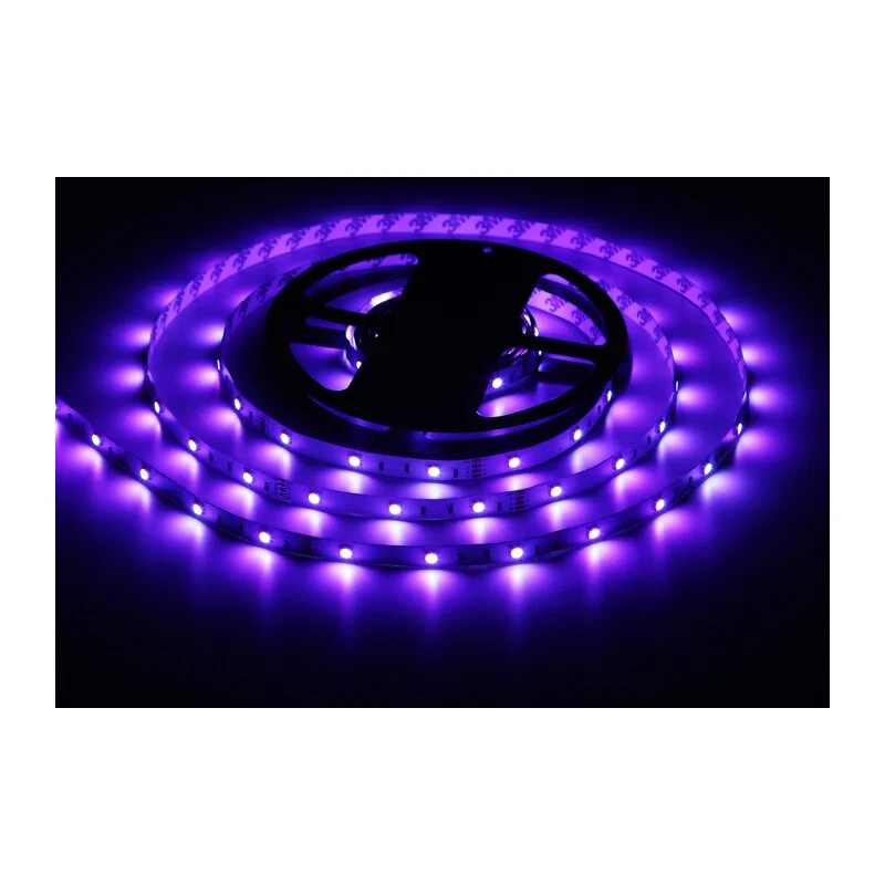 Комплект светодиодной ленты 12В 5050 30Led 7.2Вт/м Цветная RGB IP20 5м GS2401 5050 30Led/ 7.2W m/ 12V IP20 RGB/ 5000*10*1.87mm (4 конт.) комплект Ambrella Light 11