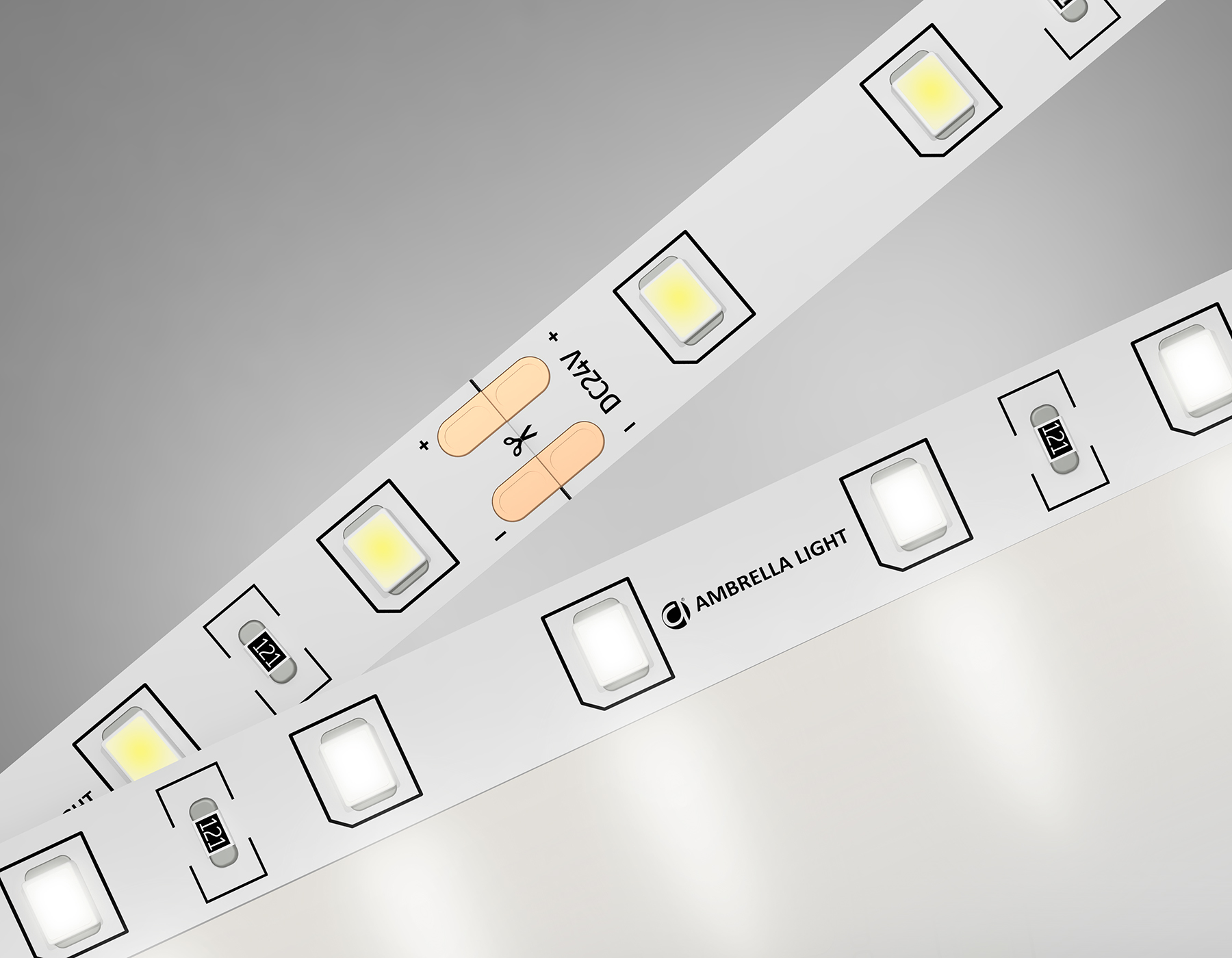 Светодиодная лента Ambrella Light GS3002 2835 60Led /6W m/ 24V IP20 4500K 5m GS3002 2835 60Led/ 6W m/ 24V IP20 4500K/ 5000*8*1.2mm (2 конт.) Ambrella Light 10
