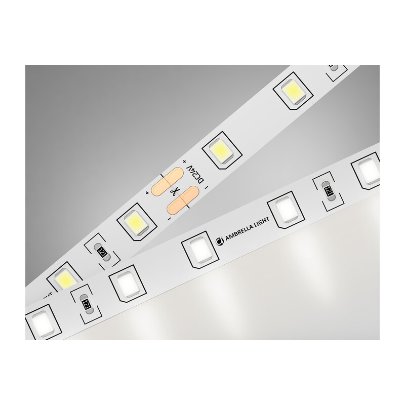 Светодиодная лента Ambrella Light GS3002 2835 60Led /6W m/ 24V IP20 4500K 5m GS3002 2835 60Led/ 6W m/ 24V IP20 4500K/ 5000*8*1.2mm (2 конт.) Ambrella Light 9