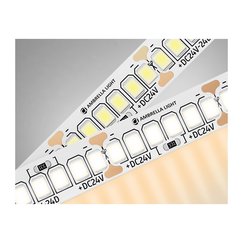 Светодиодная лента Ambrella Light GS3401 2835 240Led /20W m/ 24V IP20 3000K 5m GS3401 2835 240Led/ 20W m/ 24V IP20 3000K/ 5000*10*1.2mm (2 конт.) Ambrella Light 9