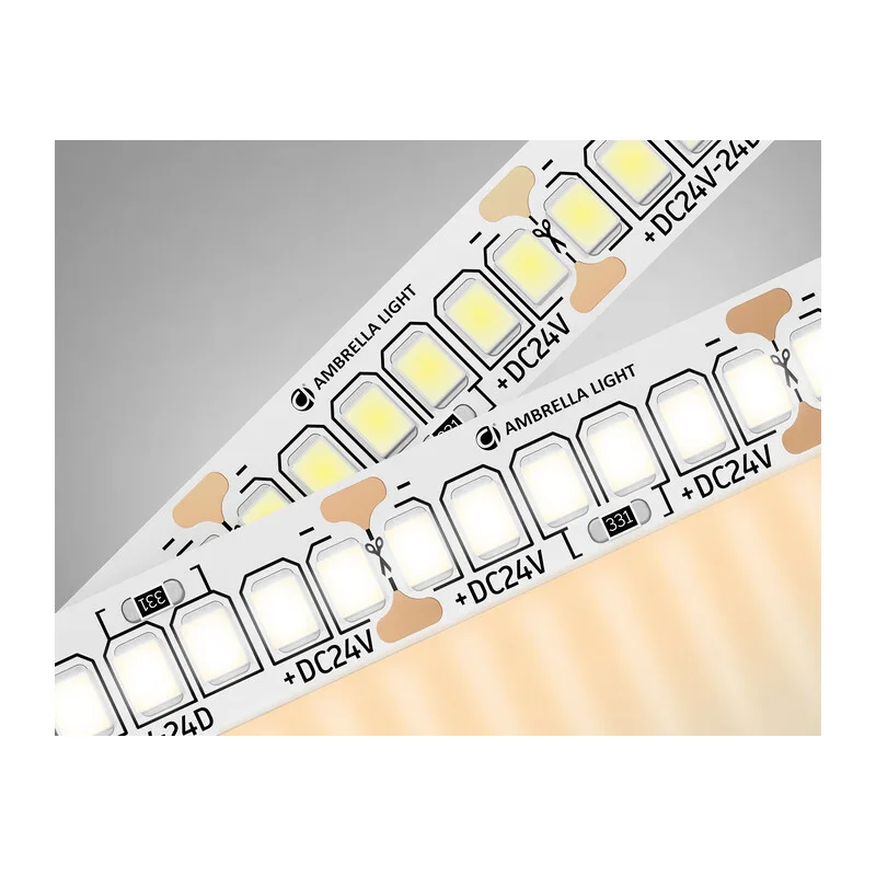 Светодиодная лента 24В 2835 240Led 20Вт/м 3000K IP20 5м GS3401 2835 240Led/ 20W m/ 24V IP20 3000K/ 5000*10*1.2mm (2 конт.) Ambrella Light 9