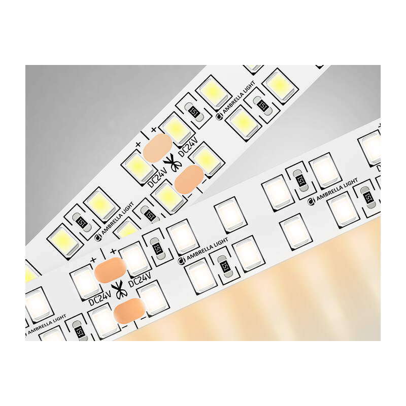 Светодиодная лента двухрядная Ambrella Light GS3701 2835 240Led /24W m/ 24V IP20 3000K 5m GS3701 2835 240Led /24W m/ 24V IP20 3000K/ 5000*14*1.2mm (2 конт.) Ambrella Light 9