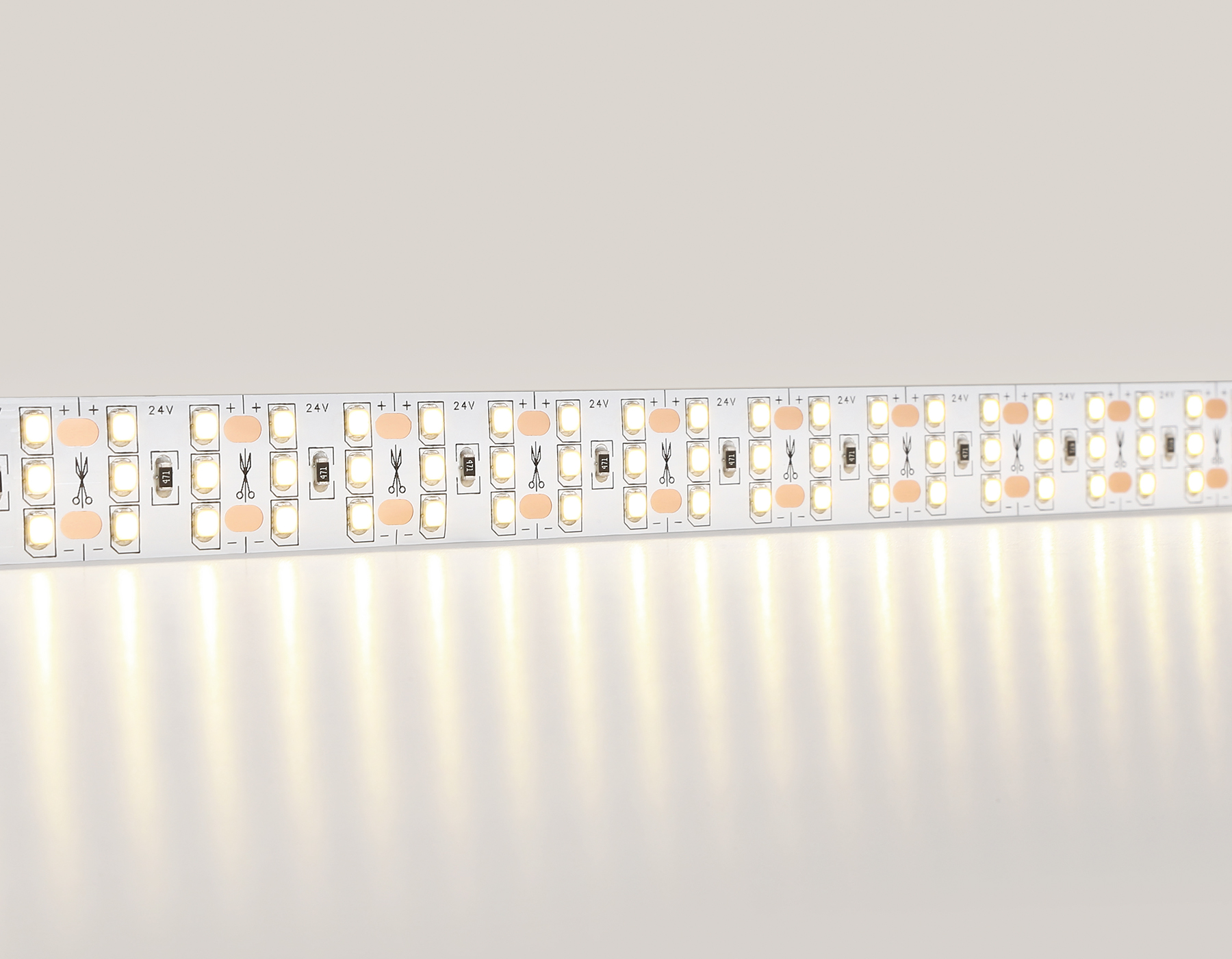 Светодиодная лента трехрядная Ambrella Light GS3901 2835 324Led /26W m/ 24V IP20 3000K 5m GS3901 2835 324Led/ 26W m/ 24V IP20 3000K/ 5000*18*1.2mm (2 конт.) Ambrella Light 11