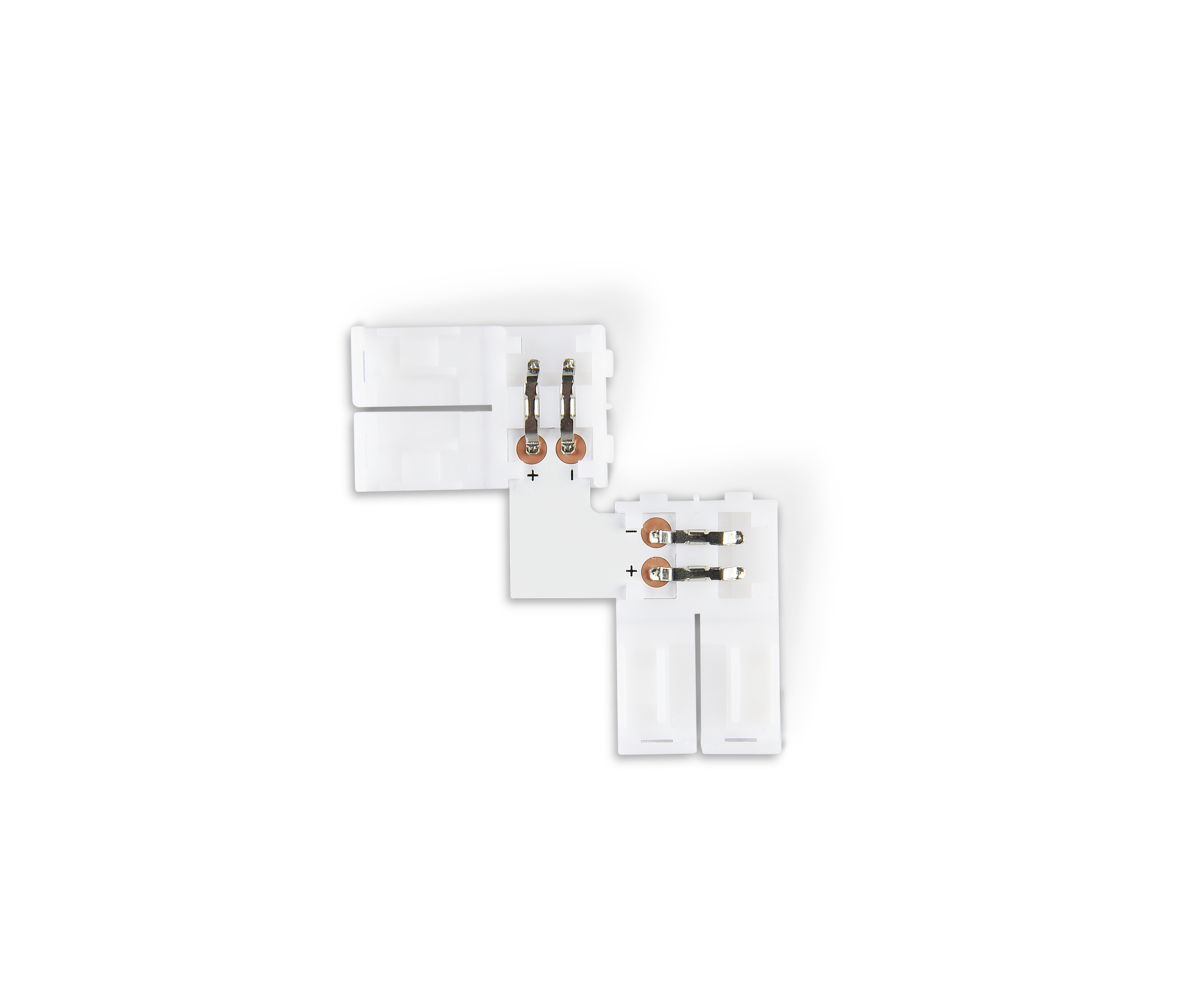 Соединитель угловой L для светодиодной ленты 2835 12/24V (2 конт.) GS6501 (10шт) GS6501 Соединитель угловой L 2835 12/24V (2 конт.) (10шт) Ambrella Light 5