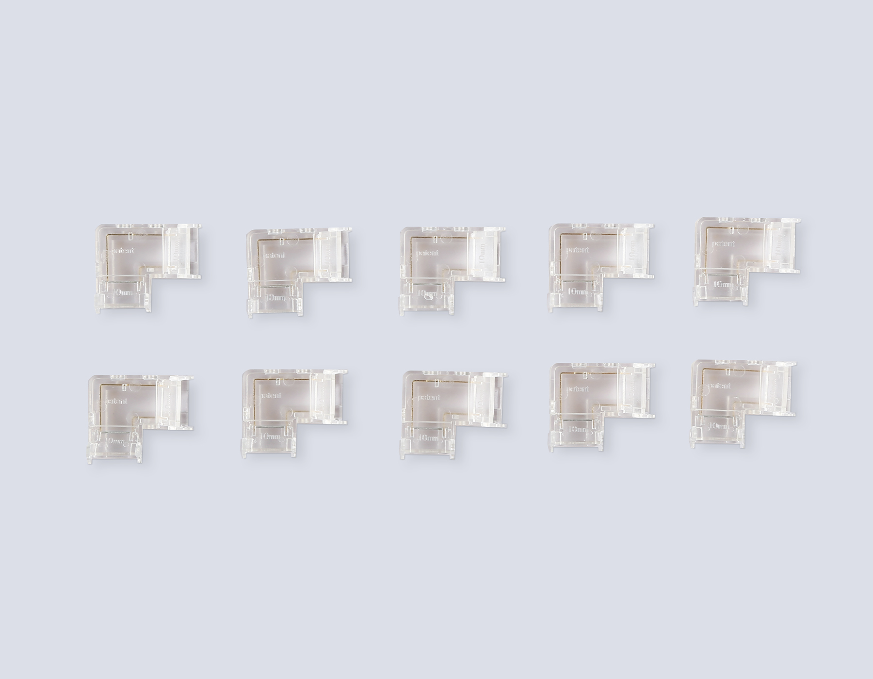Соединитель угловой COB 12/24V для лент 10mm GS6861 (2 конт.) (10шт. в комплекте) GS6861 Соединитель угловой COB 12/24V для лент 10mm (2 конт.) (10шт) Ambrella Light 7