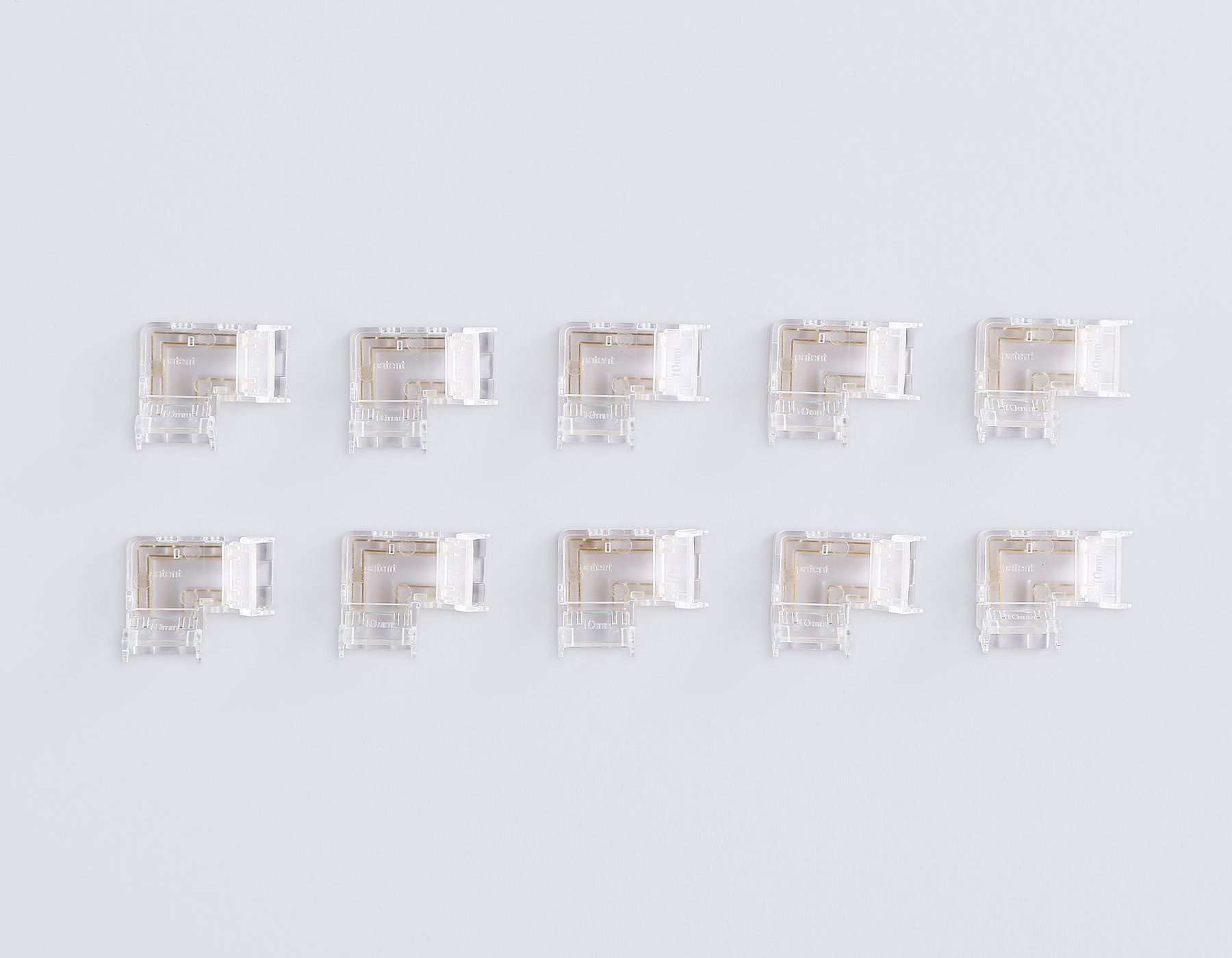 Соединитель угловой COB RGB 12/24V для лент 10mm GS6891 (4 конт.) (10шт. в комплекте) GS6891 Соединитель угловой COB RGB 12/24V для лент 10mm (4 конт.) (10шт) Ambrella Light 7