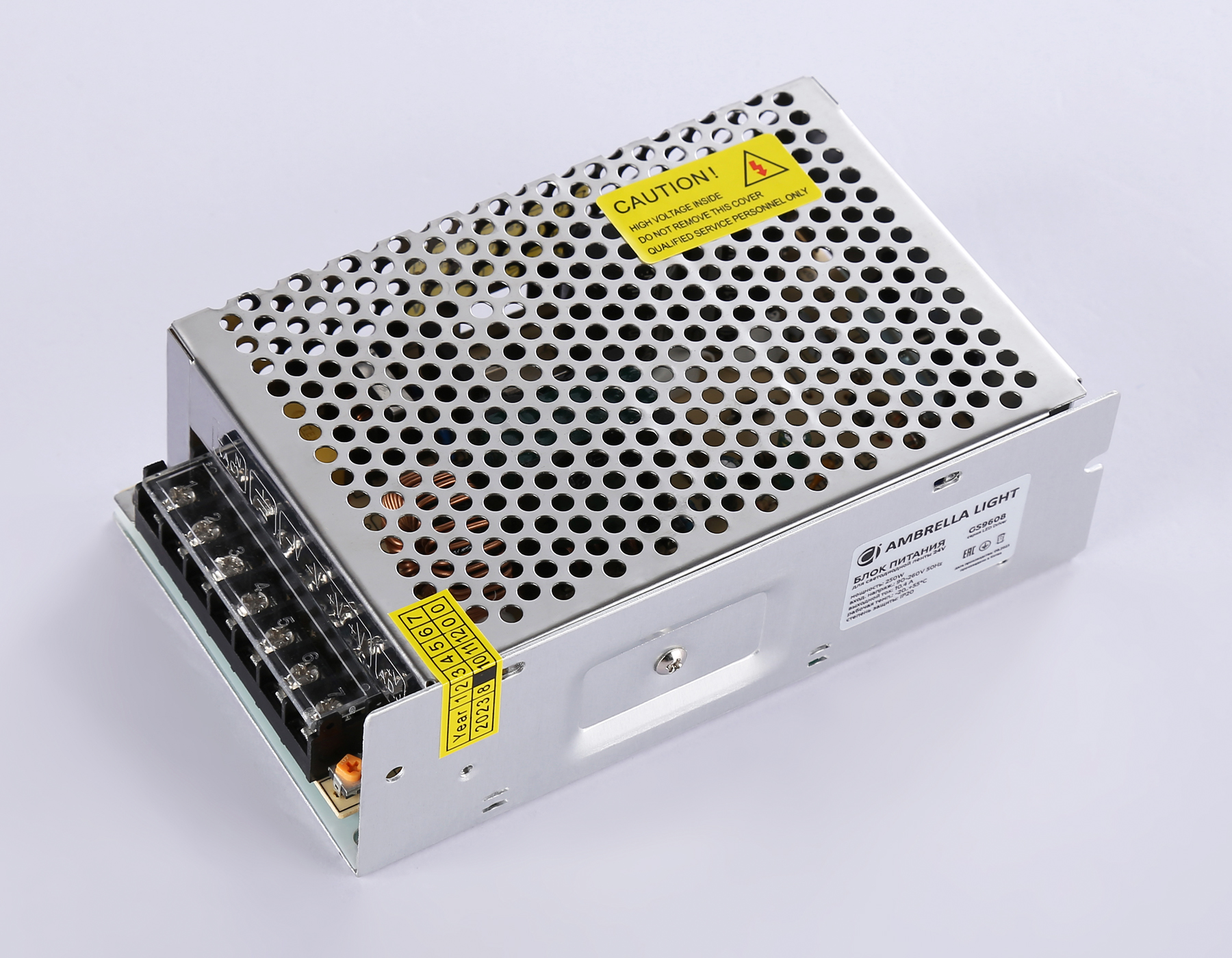 Блок питания для светодиодной ленты 24V 250W IP20 10.4A 90-260V 160*98*50 GS9608 GS9608 блок питания 24V 250W 10.4A IP20 90-260V 160*98*50 Ambrella Light 7
