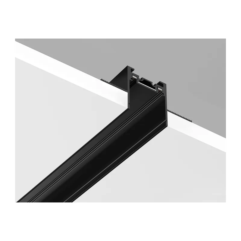 Шинопровод встраиваемый под ГКЛ 12.5мм Magnetic Ultra slim 26 48В черный 2м GV1061 BK черный IP20 48В 2000*67*35 Ambrella Light